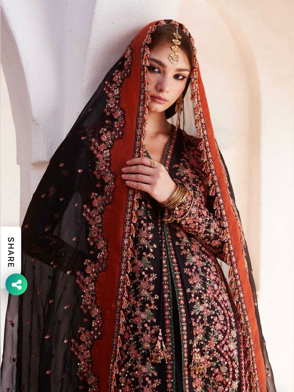 Hussain Rehar Luxury lawn embroidered dress Indian Pakistani suit dress